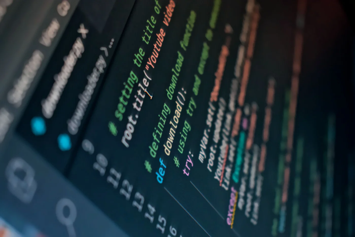 Programmcode auf einem Bildschirm